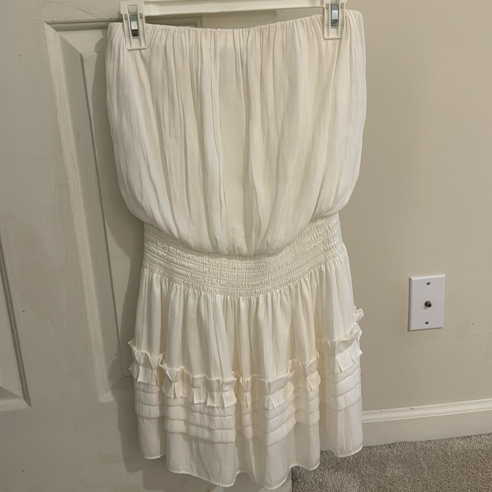 Do+Be white strapless dress